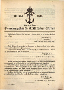 Kaiserlich-königliches Marine-Normal-Verordnungsblatt 18650121 Seite: 1