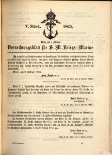 Kaiserlich-königliches Marine-Normal-Verordnungsblatt 18650207 Seite: 1