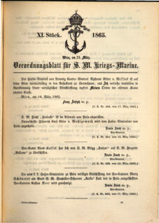 Kaiserlich-königliches Marine-Normal-Verordnungsblatt 18650323 Seite: 1