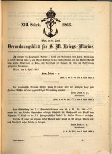 Kaiserlich-königliches Marine-Normal-Verordnungsblatt 18650414 Seite: 1