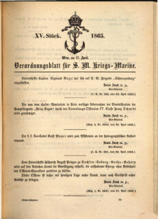 Kaiserlich-königliches Marine-Normal-Verordnungsblatt 18650427 Seite: 1