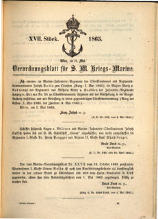 Kaiserlich-königliches Marine-Normal-Verordnungsblatt 18650511 Seite: 1