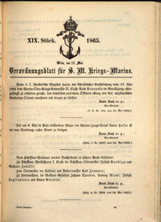 Kaiserlich-königliches Marine-Normal-Verordnungsblatt 18650523 Seite: 1