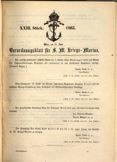 Kaiserlich-königliches Marine-Normal-Verordnungsblatt 18650627 Seite: 1