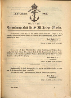 Kaiserlich-königliches Marine-Normal-Verordnungsblatt 18650713 Seite: 1