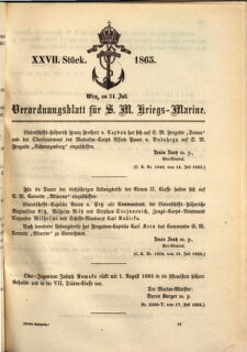 Kaiserlich-königliches Marine-Normal-Verordnungsblatt 18650724 Seite: 1