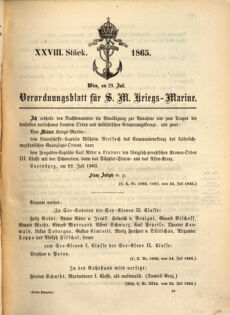 Kaiserlich-königliches Marine-Normal-Verordnungsblatt 18650729 Seite: 1