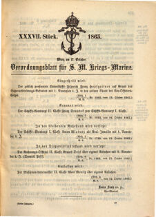 Kaiserlich-königliches Marine-Normal-Verordnungsblatt 18651017 Seite: 1