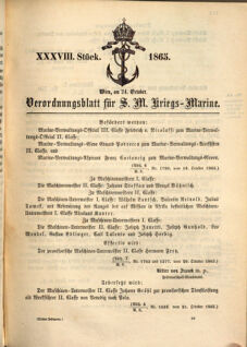 Kaiserlich-königliches Marine-Normal-Verordnungsblatt 18651024 Seite: 1