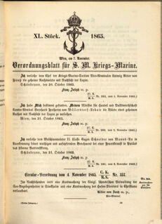 Kaiserlich-königliches Marine-Normal-Verordnungsblatt 18651107 Seite: 1