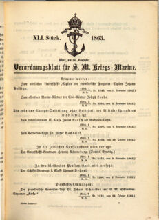 Kaiserlich-königliches Marine-Normal-Verordnungsblatt 18651114 Seite: 1