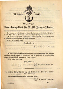 Kaiserlich-königliches Marine-Normal-Verordnungsblatt 18660412 Seite: 13