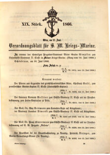 Kaiserlich-königliches Marine-Normal-Verordnungsblatt 18660701 Seite: 1