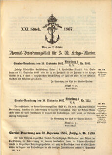 Kaiserlich-königliches Marine-Normal-Verordnungsblatt 18670927 Seite: 7