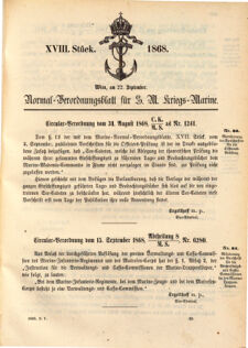 Kaiserlich-königliches Marine-Normal-Verordnungsblatt 18680903 Seite: 39