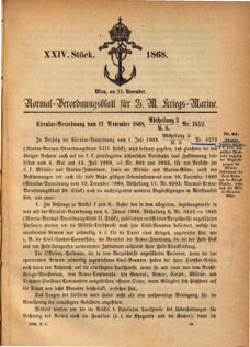 Kaiserlich-königliches Marine-Normal-Verordnungsblatt 18681106 Seite: 3