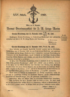 Kaiserlich-königliches Marine-Normal-Verordnungsblatt 18681123 Seite: 15