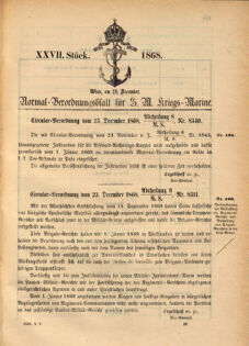 Kaiserlich-königliches Marine-Normal-Verordnungsblatt 18681128 Seite: 1