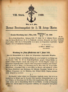 Kaiserlich-königliches Marine-Normal-Verordnungsblatt 18690318 Seite: 1