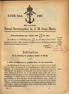 Kaiserlich-königliches Marine-Normal-Verordnungsblatt 18690930 Seite: 1