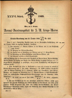 Kaiserlich-königliches Marine-Normal-Verordnungsblatt 18691019 Seite: 5