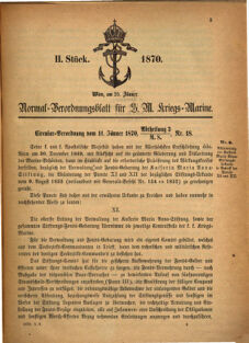 Kaiserlich-königliches Marine-Normal-Verordnungsblatt 18700125 Seite: 1