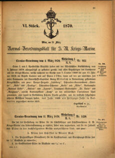 Kaiserlich-königliches Marine-Normal-Verordnungsblatt 18700319 Seite: 3