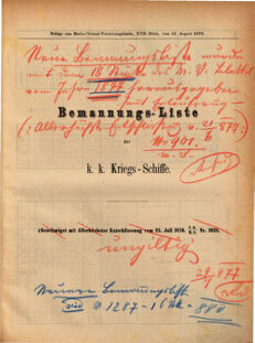 Kaiserlich-königliches Marine-Normal-Verordnungsblatt 18700818 Seite: 11