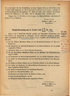 Kaiserlich-königliches Marine-Normal-Verordnungsblatt 18701029 Seite: 1