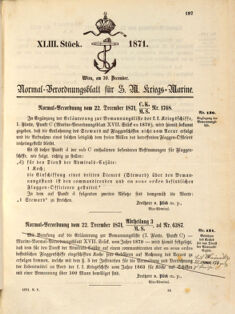 Kaiserlich-königliches Marine-Normal-Verordnungsblatt 18711230 Seite: 1