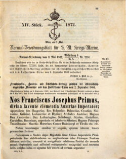 Kaiserlich-königliches Marine-Normal-Verordnungsblatt 18720507 Seite: 1