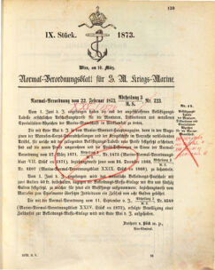 Kaiserlich-königliches Marine-Normal-Verordnungsblatt 18730310 Seite: 1