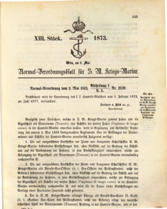 Kaiserlich-königliches Marine-Normal-Verordnungsblatt 18730506 Seite: 1