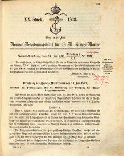 Kaiserlich-königliches Marine-Normal-Verordnungsblatt 18730728 Seite: 1