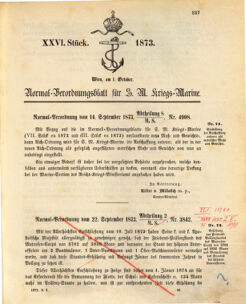 Kaiserlich-königliches Marine-Normal-Verordnungsblatt 18731001 Seite: 1