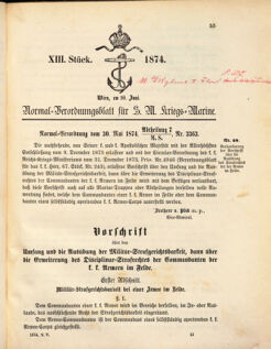 Kaiserlich-königliches Marine-Normal-Verordnungsblatt 18740610 Seite: 1