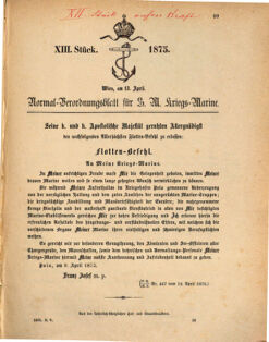 Kaiserlich-königliches Marine-Normal-Verordnungsblatt 18750403 Seite: 1