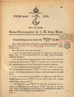 Kaiserlich-königliches Marine-Normal-Verordnungsblatt 18751106 Seite: 1