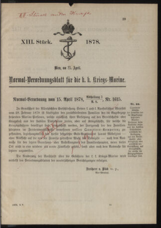 Kaiserlich-königliches Marine-Normal-Verordnungsblatt 18780425 Seite: 1