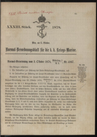 Kaiserlich-königliches Marine-Normal-Verordnungsblatt 18781015 Seite: 1