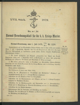 Kaiserlich-königliches Marine-Normal-Verordnungsblatt 18790701 Seite: 7