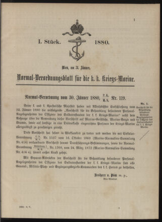 Kaiserlich-königliches Marine-Normal-Verordnungsblatt 18800131 Seite: 1