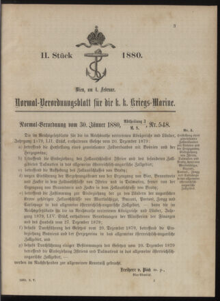 Kaiserlich-königliches Marine-Normal-Verordnungsblatt 18800204 Seite: 1