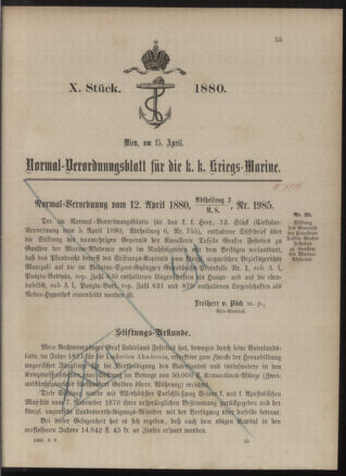 Kaiserlich-königliches Marine-Normal-Verordnungsblatt