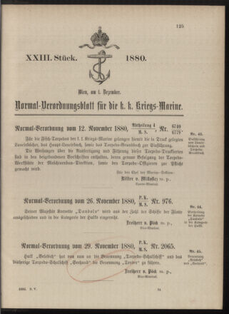 Kaiserlich-königliches Marine-Normal-Verordnungsblatt 18801201 Seite: 1