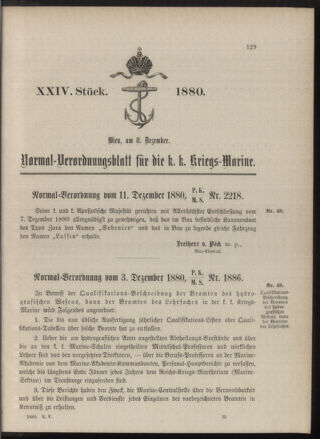 Kaiserlich-königliches Marine-Normal-Verordnungsblatt 18801211 Seite: 1