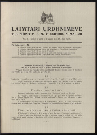 Verordnungsblatt der k.u.k. Militärverwaltung in Montenegro 19160519 Seite: 29