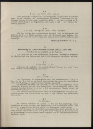 Verordnungsblatt der k.u.k. Militärverwaltung in Montenegro 19160519 Seite: 3