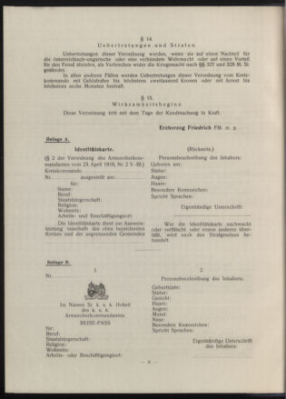 Verordnungsblatt der k.u.k. Militärverwaltung in Montenegro 19160519 Seite: 6