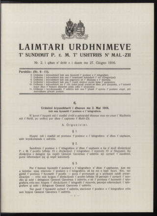 Verordnungsblatt der k.u.k. Militärverwaltung in Montenegro 19160627 Seite: 21